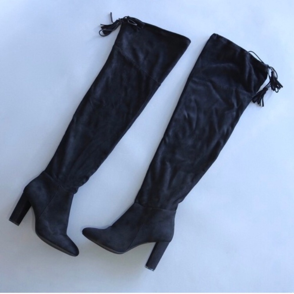 Over the Knee Suede Boots - Picture 1 of 8